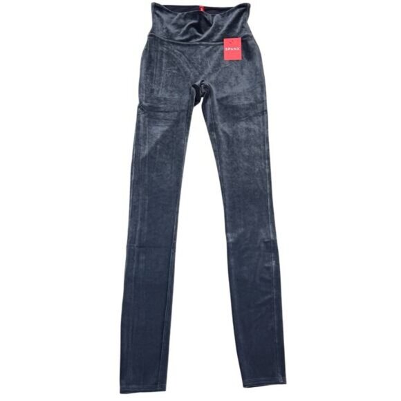 NWT SPANX Velvet Leggings Sz XS Classic Navy - Picture 3 of 7